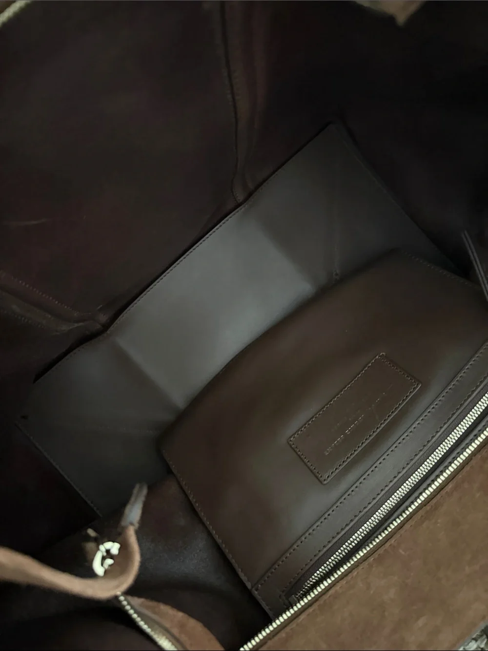Sezane Brown Suede Tote Bag - Picture 6 of 8